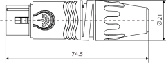 One XF3BG XLR utikač