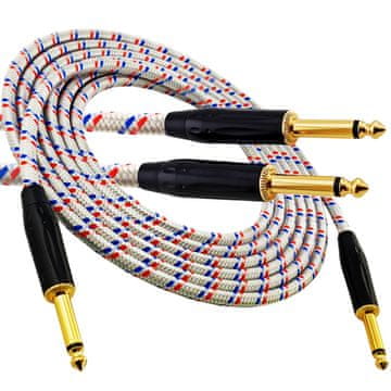 Red's kabel za glazbene instrumente - Jack 6,3 mm / Jack 6,3 mm - FOP pleteni kabel - GCF1150BRW - 5 m