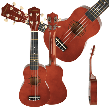 Mo UK21 DW sopran ukulele od tamnog drveta, 21" za djecu za učenje sviranja.