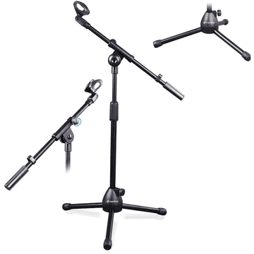 Mo SMT1 mikrofonski stalak sa sklopivom rukom, željezni, crni, produživ do 80 cm