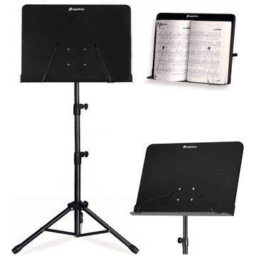 Mo D3 stalak za note, podesivi sklopivi, crni, 82-146 cm do 10 kg