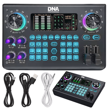 DNA SC TWO vanjska digitalna zvučna kartica punjivo audio sučelje Bluetooth DSP USB-C Phantom 15 zvučnih efekata streaming uživo