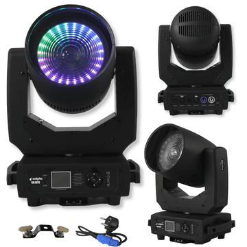 EVO+ galacto pokretna glava, beam wash scenska rasvjeta 120W rgbl LED + 24x0.1W RGB SMD5050 LED prstenasti efekt