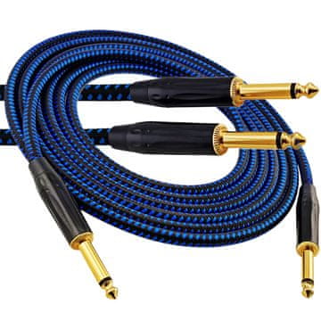 Red's kabel za glazbene instrumente - Jack 6,3 mm / Jack 6,3 mm - FOP pleteni kabel - GCF1130BB - 3 m