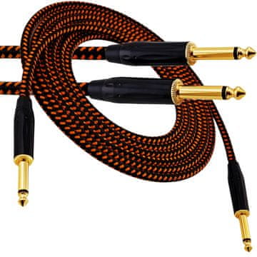 Red's kabel za glazbene instrumente - Jack 6,3 mm / Jack 6,3 mm - FOP pleteni kabel - GCF1150BO - 5 m