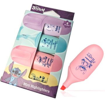 CoolPack Mini markeri, miks od 4 kom - Stitch Disney Fashion
