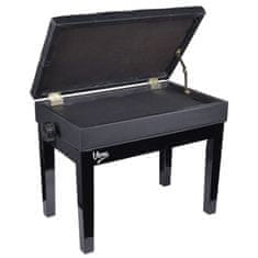 One bench 2 BK klupa za klavir s prostorom za pohranu, crna