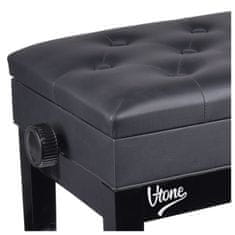 One bench 2 BK klupa za klavir s prostorom za pohranu, crna