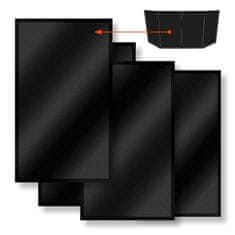 4M DJ ekran od lycra materijala, crni, set od 4 komada.