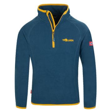 Trollkids Dječja flis jakna Trollkids Kids Nordland Half Zip s patentnim zatvaračem, plava (707-146) 98
