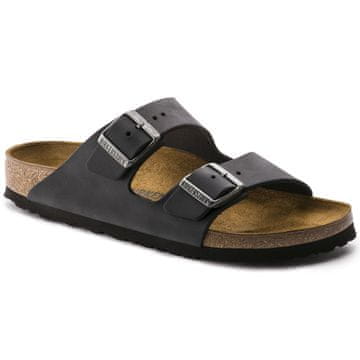 Birkenstock Klapke unisex Birkenstock Arizona Oiled Leather crne, regular široke (0552111) 37.0