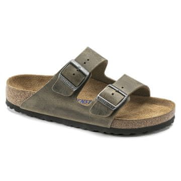 Birkenstock Ženske sandale Birkenstock Arizona soft footbed oiled leather zelene, regular široke (1019313) 39.0