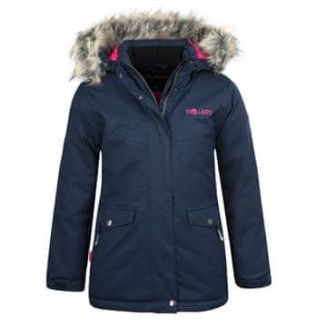 Trollkids Djevojčina zimska vodootporna jakna s kapuljačom trollkids girls oslo coat xt, tamnoplava (180-114) 92