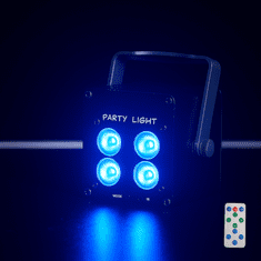 4M akumulatorski PAR 4x3W punjivi reflektor 3600 mAh crni RGB LED svjetlosni efekt bežični daljinski upravljač