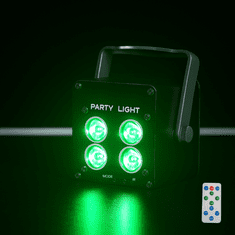 4M akumulatorski PAR 4x3W punjivi reflektor 3600 mAh crni RGB LED svjetlosni efekt bežični daljinski upravljač