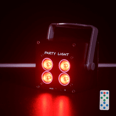 4M akumulatorski PAR 4x3W punjivi reflektor 3600 mAh crni RGB LED svjetlosni efekt bežični daljinski upravljač