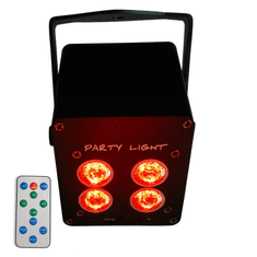 4M akumulatorski PAR 4x3W punjivi reflektor 3600 mAh crni RGB LED svjetlosni efekt bežični daljinski upravljač