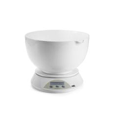 ADE Angelina kuhinjska vaga s posudom, do 5 kg, 3 l, promjer 22 x 12 cm, bijela