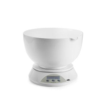 ADE Angelina kuhinjska vaga s posudom, do 5 kg, 3 l, promjer 22 x 12 cm, bijela