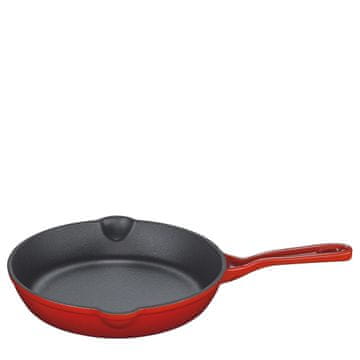 Küchenprofi tava od lijevanog željeza, promjer 20 cm, crvena