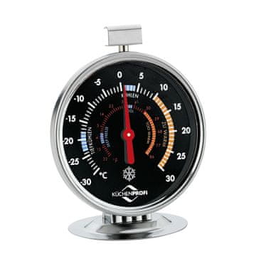 Küchenprofi Termometar za hladnjak ili zamrzivač, nehrđajući čelik, promjer 7,5 cm, -30-30°C / Kuchenprofi