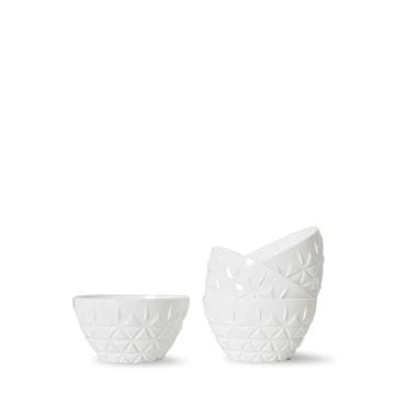 Sagaform Set zdjela za piknik, 4 kom, bijeli akril, promjer 13 x 7 cm, 0,6 l Za jelo na otvorenom /