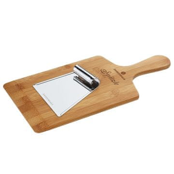 Zassenhaus Eco Line bambusova daska za okruglice s čeličnom strugalicom, 34x16x0,9 cm