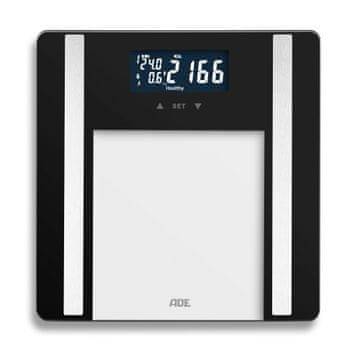 ADE Kupaonska vaga s analizom tijela, do 180 kg, 30 x 30 cm, crna /
