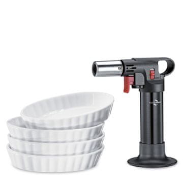 Küchenprofi Kuchenprofi Eco set za creme brûlée, 5 dijelova, plamenik + 4 porculanske zdjelice