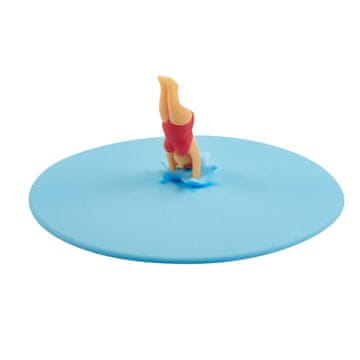LURCH Silikonski poklopac My Lid s likom plaže, Monika Pluck, promjer 10,5 cm, svijetloplava
