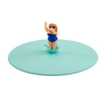 LURCH Silikonski poklopac My Lid s motivom plaže, Elena Elegant, promjer 10,5 cm, tirkizna boja