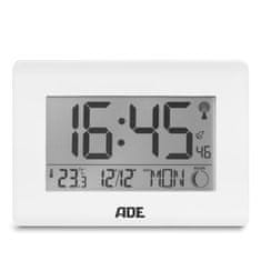 ADE XXL elektronički sat, s termometrom i budilicom , 23 x 3 x 16 cm, bijeli