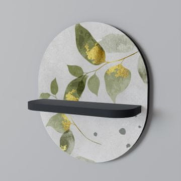 ELEGANT BOTANICS Ovalna polica crna