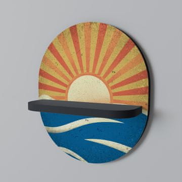 SUNNY SLIDE Ovalna polica crna