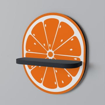 JUICY ORANGE Ovalna polica crna