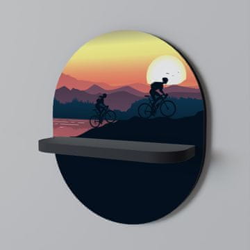 CYCLING HORIZON Ovalna polica crna