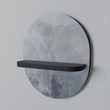 Ovalna polica MUTED ARC crna
