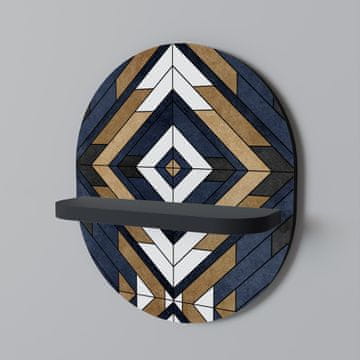 ARTFUL GEOMETRY Ovalna polica crna
