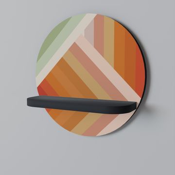 GRADIENT PICKS Okrugla polica crna