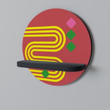 LOST IN CHROMA Okrugla polica crna