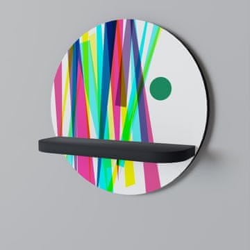 WHIMSY NEON Okrugla polica crna