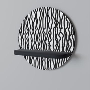 LUNA LINES Okrugla polica Crna