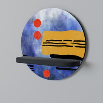 NIGHTFALL VIBRANCE Okrugla polica crna