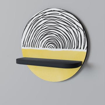 SUNNY TREASURE Okrugla polica crna