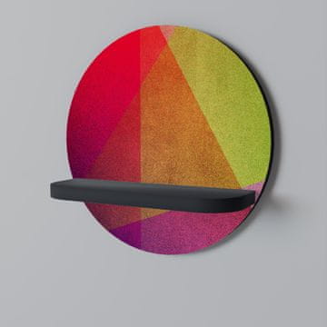 ŽIVAHNA GEOMETRIJA Okrugla polica crna