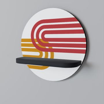 CIRCLELINE DECOR Okrugla polica crna