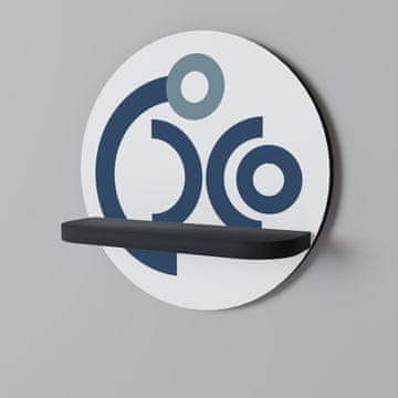 ORB DESIGN Okrugla polica crna