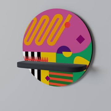 VIVID ART Okrugla polica crna