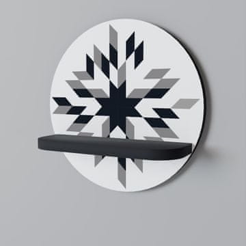 MOONLIT MOSAIC Okrugla polica crna