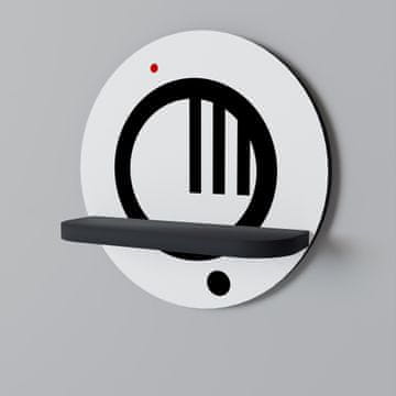 Okrugla polica MINIMAL DOTS crna